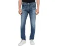 Джинсы AG Tellis Modern Slim Horsetail с эффектом потертостей
