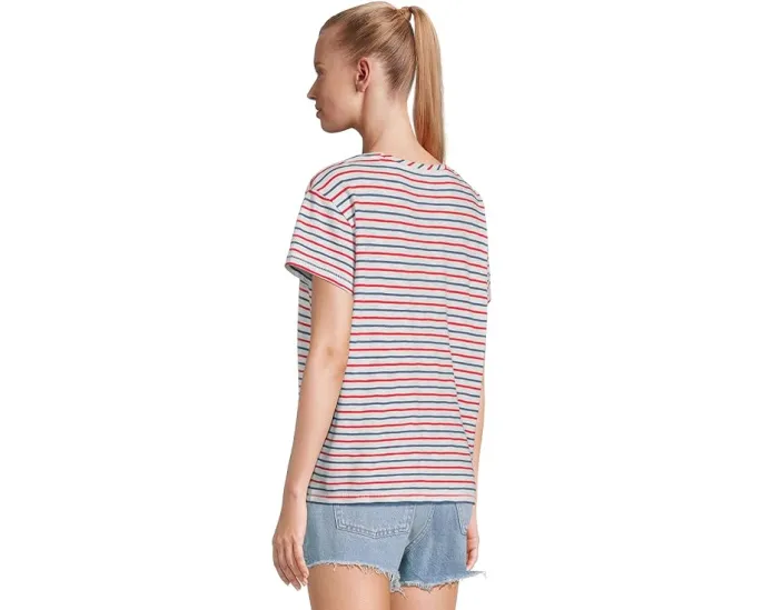 Футболка Vineyard Vines Slub Jersey Relaxed Tee с полосками и круглым вырезом