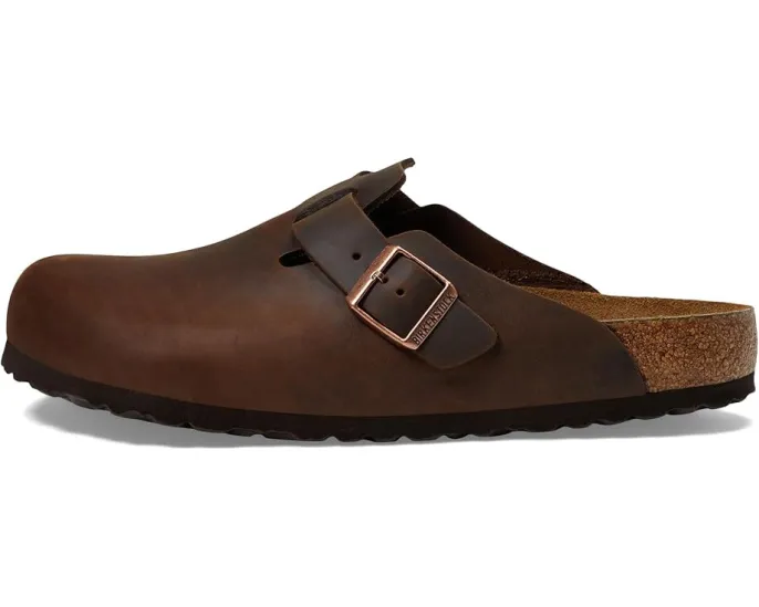 Биркенштоки Boston Soft Footbed из промасленной кожи с регулируемым ремешком