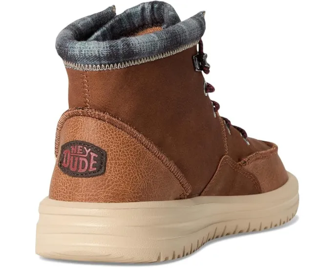 Детские ботинки Hey Dude Bradley Classic на шнурках с кожаным верхом и стелькой Memory Foam