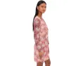 Платье Printed Metallic Crinkle с драпировкой от Adrianna Papell