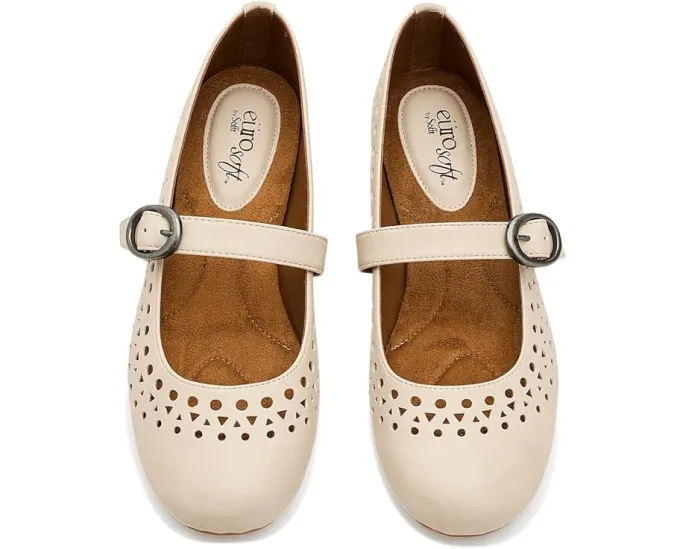 Балетки Tiara в стиле Mary Jane с перфорацией от EuroSoft