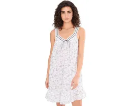 Хлопковая сорочка Eileen West без рукавов из батиста