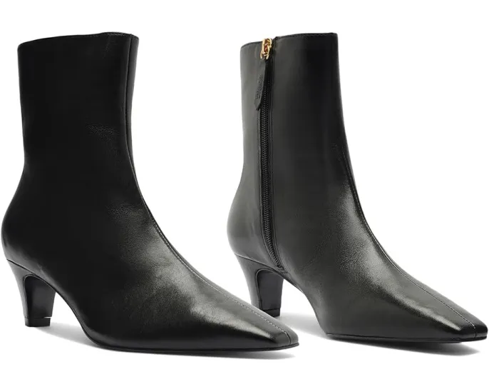 Ботильоны Dellia от Schutz с квадратным носком и молнией сбоку