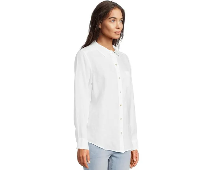Расслабленная рубашка Tommy Bahama с длинным рукавом из льна для отдыха на побережье