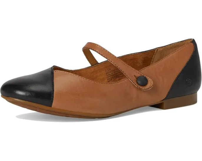 Балетки Pandora из цельнозерновой кожи с ремешком на щиколотке