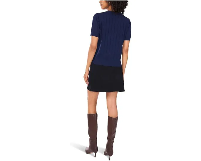 Vince Camuto кардиган Rib Short Sleeve V Neck с карманами