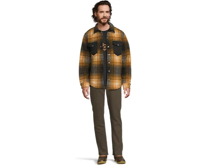 Смесовая флисовая куртка в клетку Signature Mixed Media от L.L.Bean