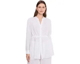 Organic Handkerchief Linen Long Shirt With Drawstrng