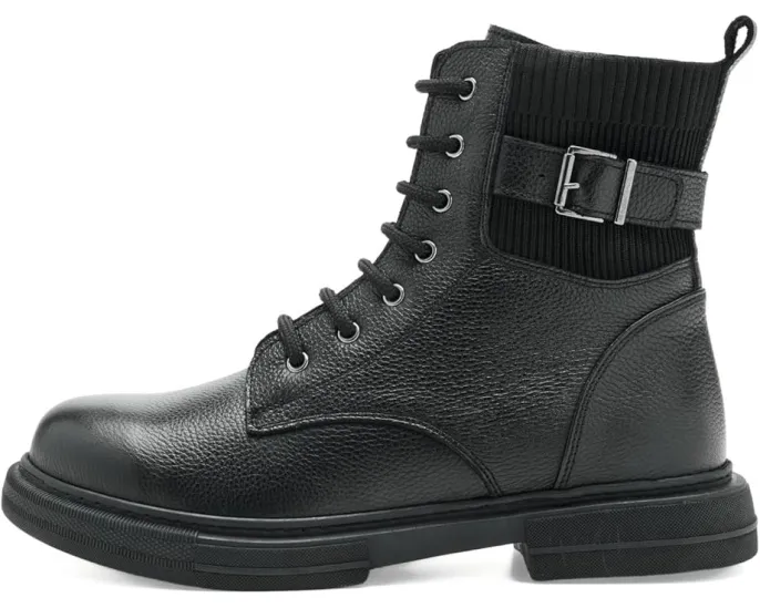 Spring Step Urbanattire кожаные полусапожки в байкерском стиле с молнией и пряжкой