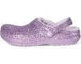 Crocs Classic Lined Glitter Clog утепленные блестящие сабо для малышей
