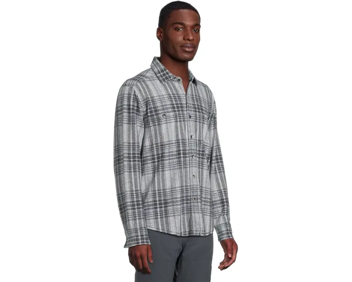 Tommy Bahama Длинная рубашка Fireside Santa Fe в клетку с вышивкой