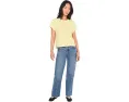 Кроп-футболка Michael Stars Grayson Cropped Crew Neck из хлопка Supima с прямым подолом