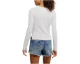 Футболка Free People Nova Tee с длинным рукавом из смеси органического хлопка и переработанных материалов