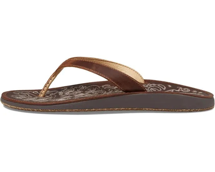 Сандалии OluKai Paniolo из состаренной кожи с анатомической стелькой