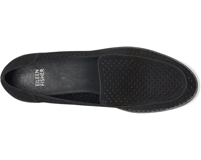 Лоферы Eileen Fisher Aloft с перфорацией и стопкой каблука