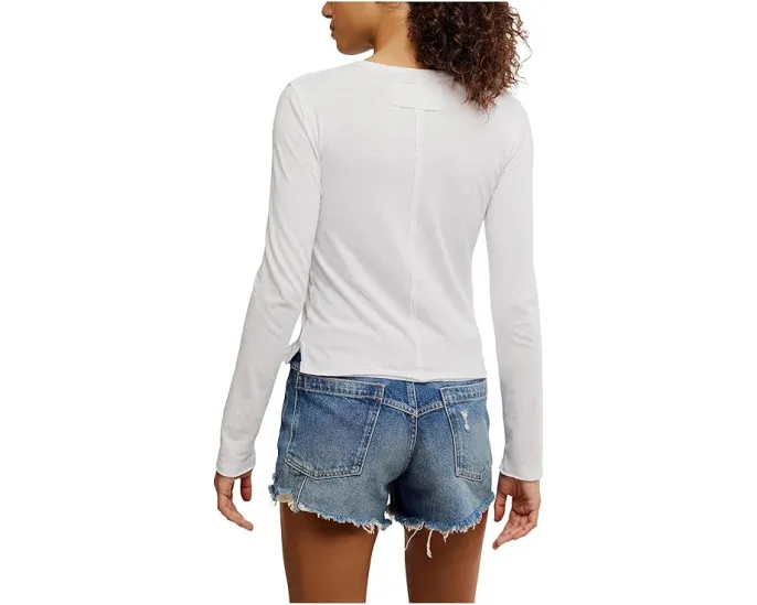 Футболка Free People Nova Tee с длинным рукавом из смеси органического хлопка и переработанных материалов