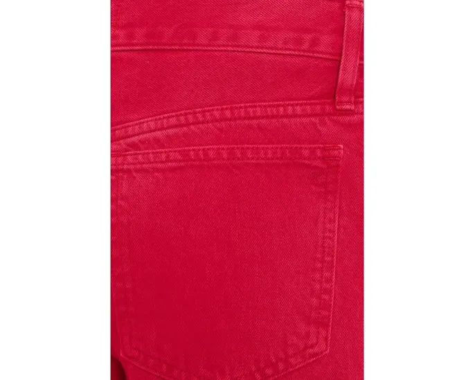 Джинсы Madewell Low Slung Baggy Crop в красном цвете