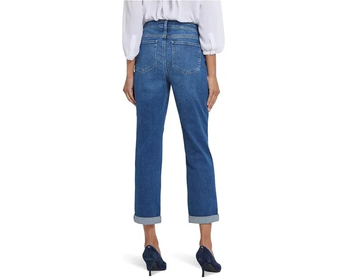 Джинсы Margot в цвете Opera Blue от NYDJ с технологией Lift Tuck и закатанными манжетами