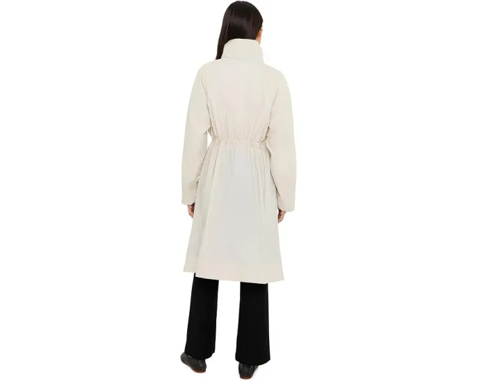 Eileen Fisher Пальто Petite из легкого хлопка с нейлоном и высоким драпированным воротником