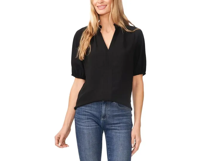 Блузка CeCe с воротником-рюшем и реглан