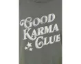 Футболка Spiritual Gangster Karma Club Lila с принтом Good Karma Club и прямым кроем