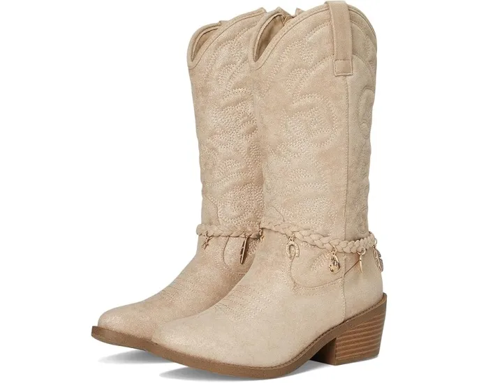 Ботинки Steve Madden Kids Leana до колена в ковбойском стиле с вышивкой