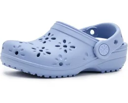 Детские кроксы Crocs Classic с цветочным ажурным дизайном для малышей