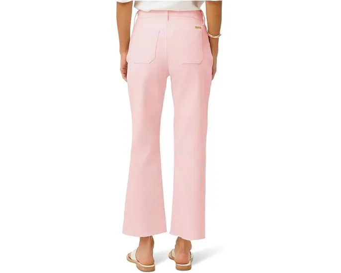 Джинсы кроп с завышенной талией Lilly Pulitzer Harleen и расклешенным низом