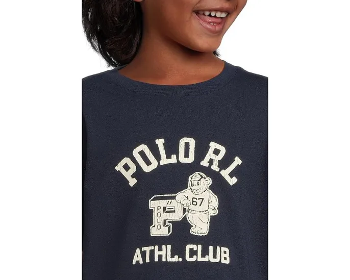 Детская футболка Polo Ralph Lauren Kids из хлопкового джерси с аппликацией
