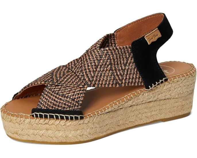 Сандалии-эспадрильи Toni Pons Masai на платформе с двухтонным плетеным верхом