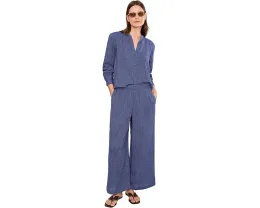 Полосатые брюки Eileen Fisher из органической марли