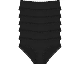 Набор из 6 трусиков Natori Bliss Girl с кружевной отделкой