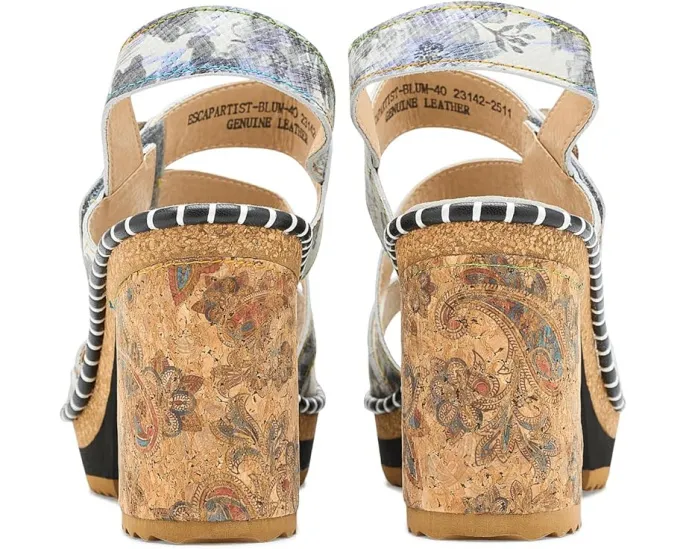 L'Artiste by Spring Step Сандалии Escapartist с ромбовидным плетением и массивным каблуком