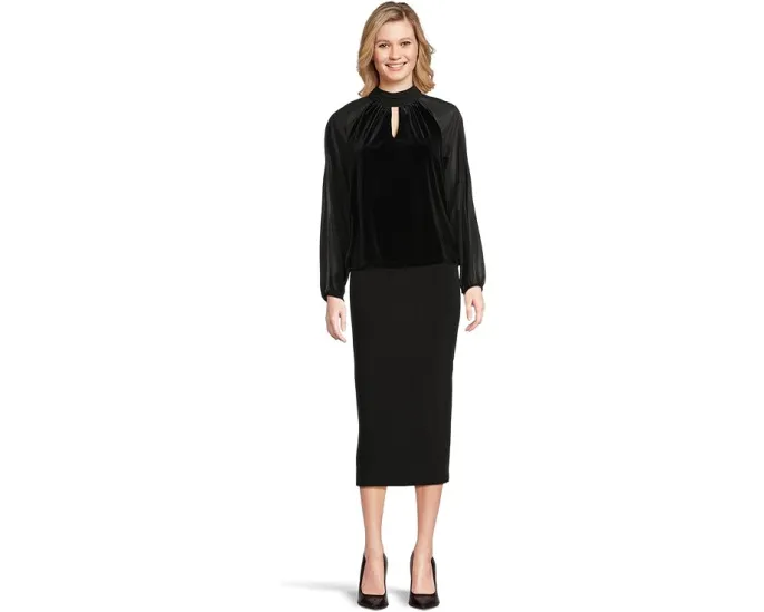 Топ Vince Camuto с воротником стойкой и длинным рукавом