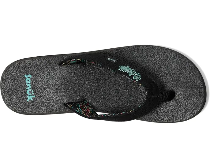 Сланцы Sanuk Yoga Paradise II с вышитыми цветами и стелькой из пены с эффектом памяти