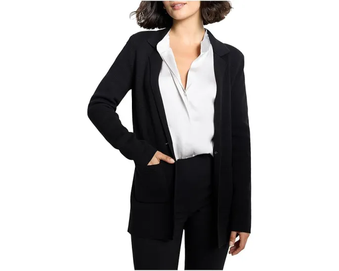 Приталенный трикотажный пиджак NIC+ZOE Petite Elegant из хлопка и модала