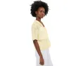 Повседневная рубашка с отложным воротником и коротким рукавом Vince Camuto Lemon Cream