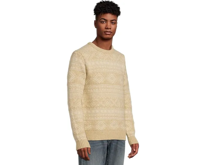 Классический свитер L.L.Bean из рагг-вул с круглой горловиной и узором Fair Isle