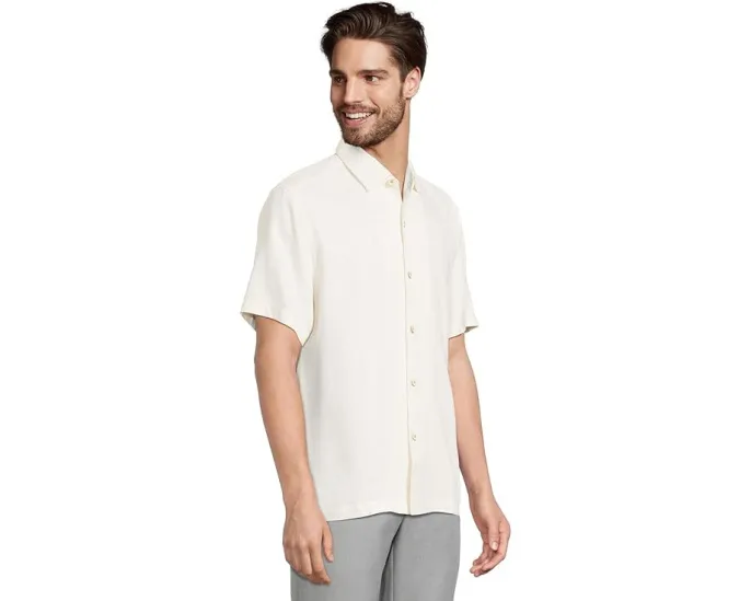 Шелковая рубашка Tommy Bahama Maui Border с жаккардовым узором