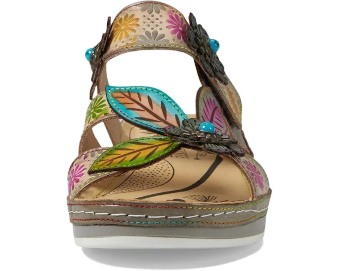 Сандалии Pillow-Soft с цветочным декором и ручной росписью стельки L'Artiste by Spring Step