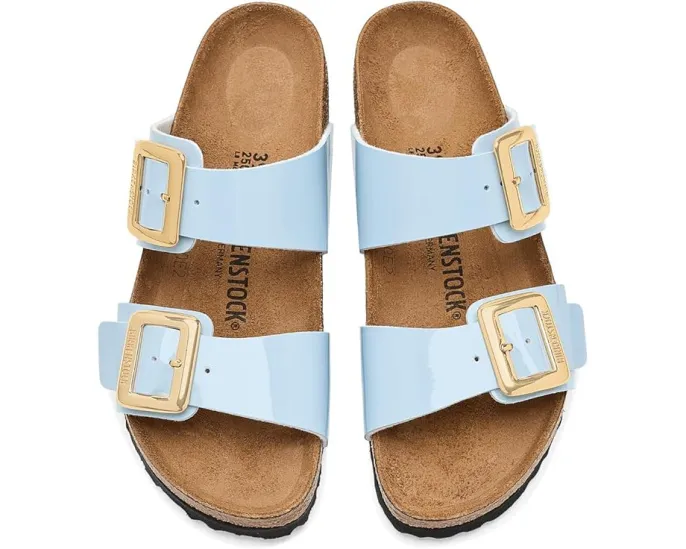 Сандалии Sydney Luxe Buckle от Birkenstock с патинированным верхом и крупными пряжками