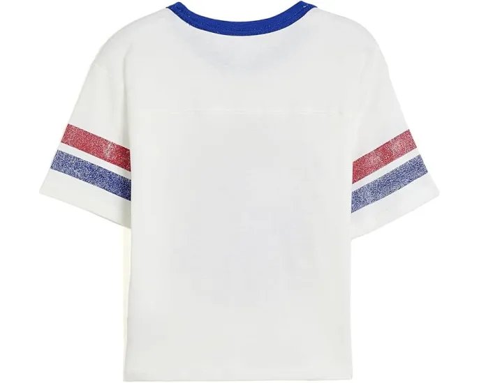 Футболка NFL New York Giants с полосатым ярмом Ringer Junk Food Clothing Kids