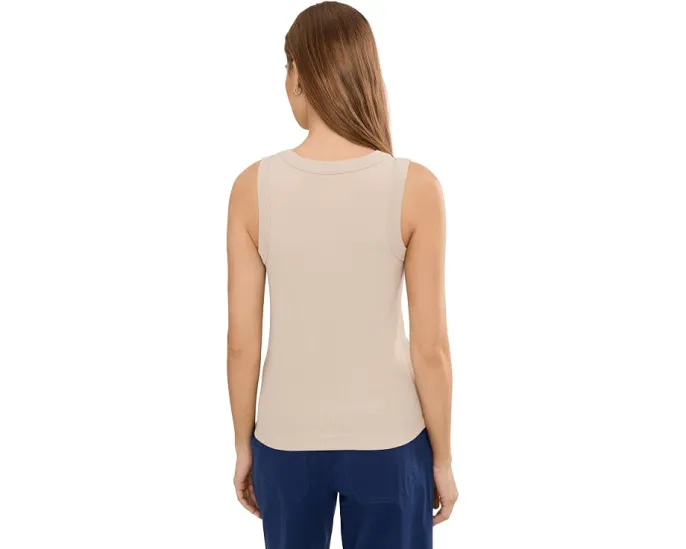 Топ NIC+ZOE Petite Perfect Knit Rib Scoop Tank с V-образным вырезом