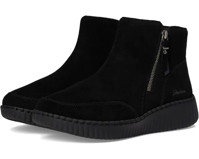 Ботинки SKECHERS Wilshire Blvd с замшевым верхом, клиновидным каблуком и стелькой Memory Foam
