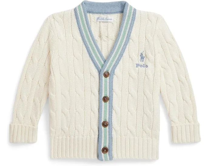 Polo Ralph Lauren Kids Хлопковый кардиган в крикетном стиле для младенцев