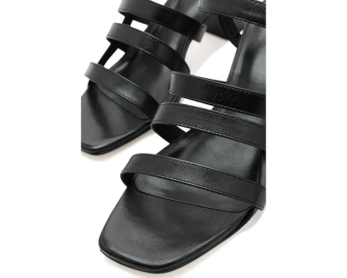 Сандалии Bernardo Novi с обёртывающими ремешками на изогнутом каблуке