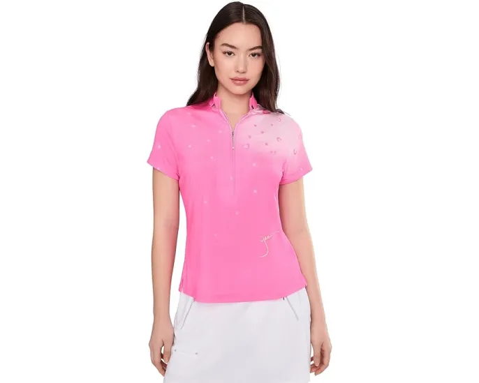 Топ Jamie Sadock с коротким рукавом и молнией на вороте Happy Heart