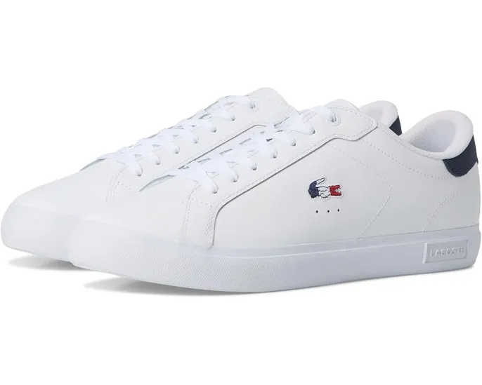 Кожаные кроссовки Lacoste Powercourt с контрастными элементами