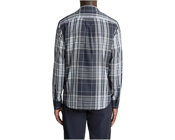 Рубашка Vince Dunluce Plaid с отдельной планкой и клеткой oversize